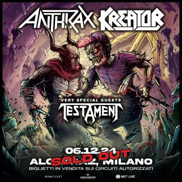 ANTHRAX, KREATOR, TESTAMENT: la data di Milano è sold out