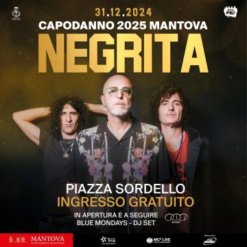 NEGRITA: in concerto a Mantova per il Capodanno in Piazza Sordello