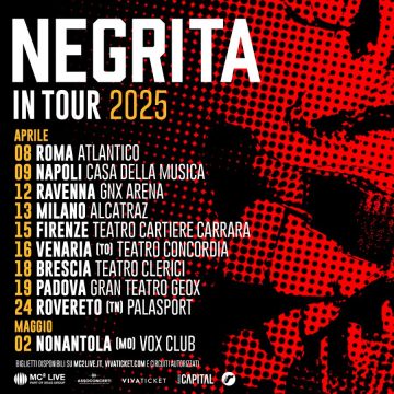 NEGRITA: annunciano il ritorno sul palco con il “Negrita in Tour 2025”